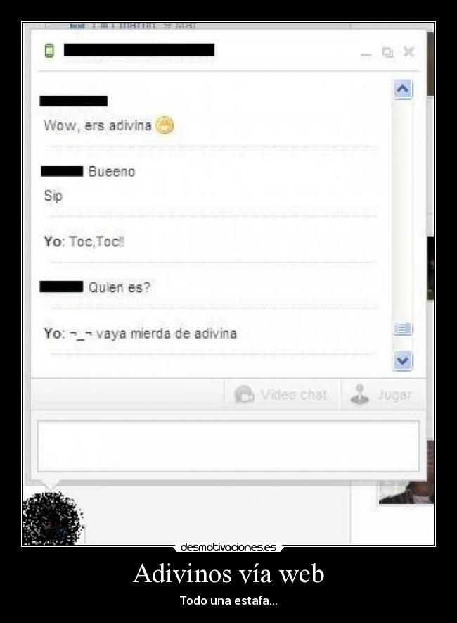 Adivinos vía web - Todo una estafa...