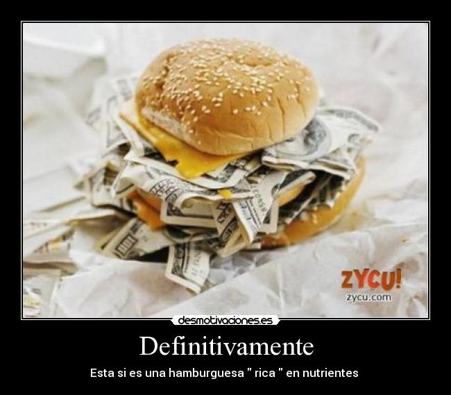 carteles hamburguesa desmotivaciones