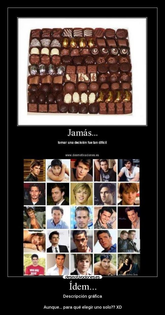 Ídem... - Descripción gráfica
Aunque... para qué elegir uno solo?? XD