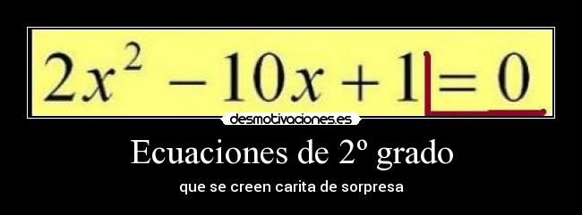 Ecuaciones de 2º grado -