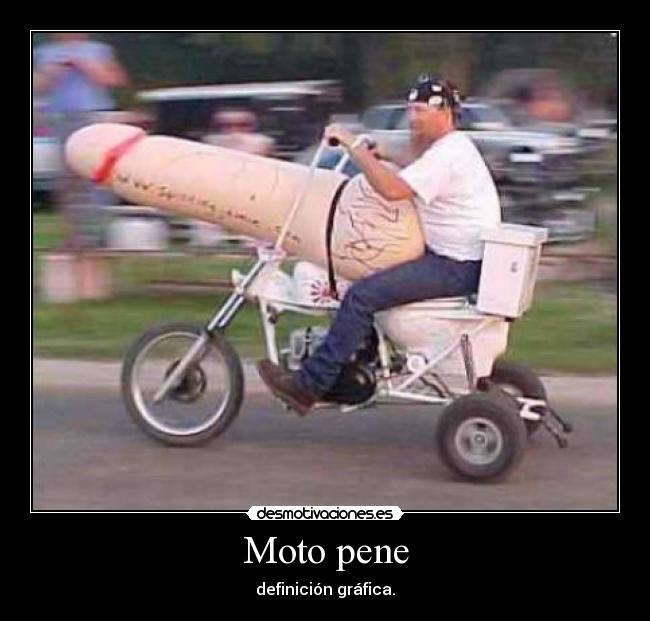 Moto pene - definición gráfica.