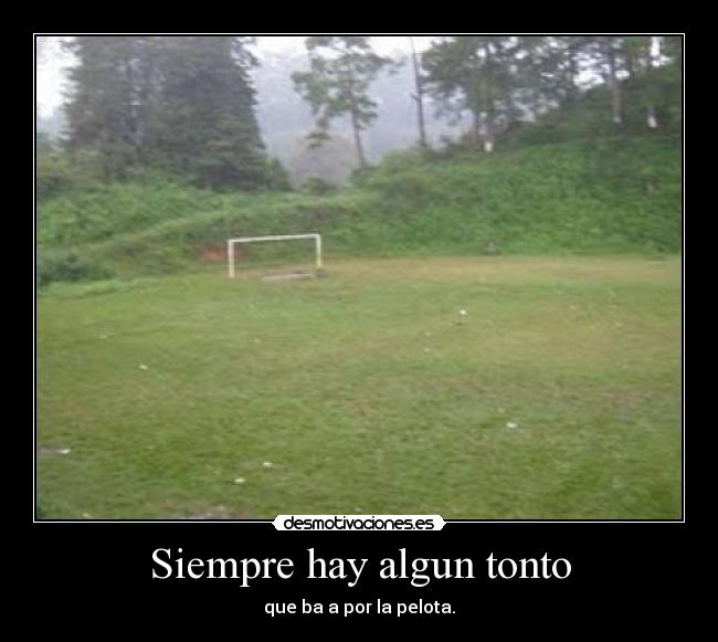 Siempre hay algun tonto - que ba a por la pelota.