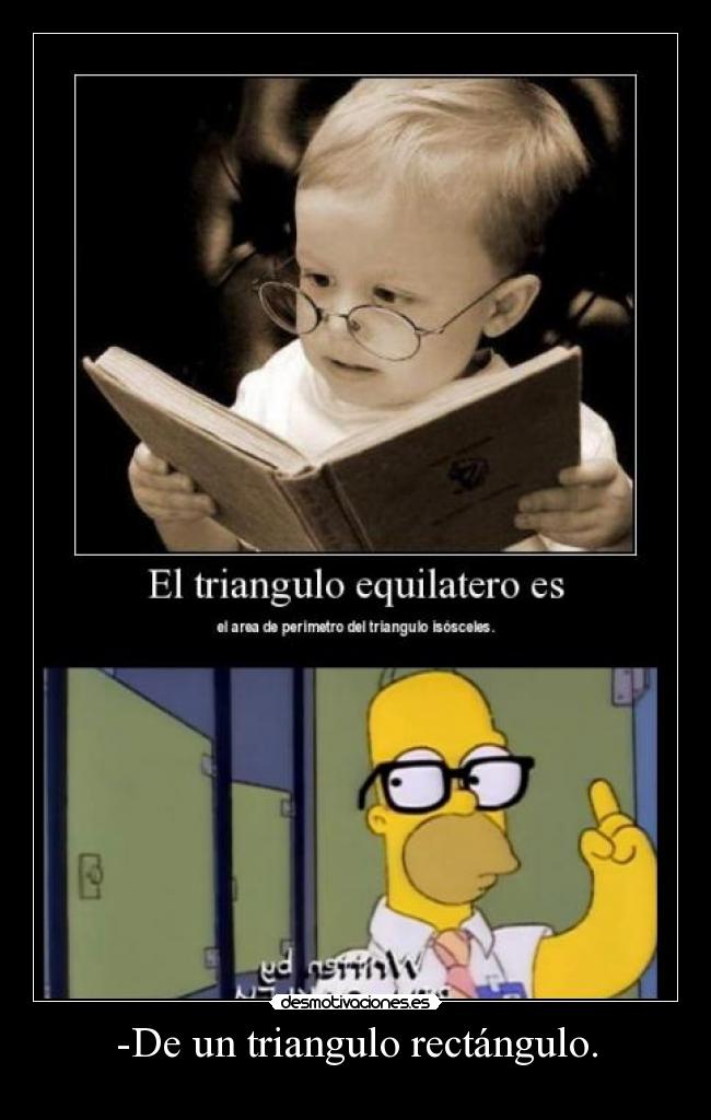 -De un triangulo rectángulo. -