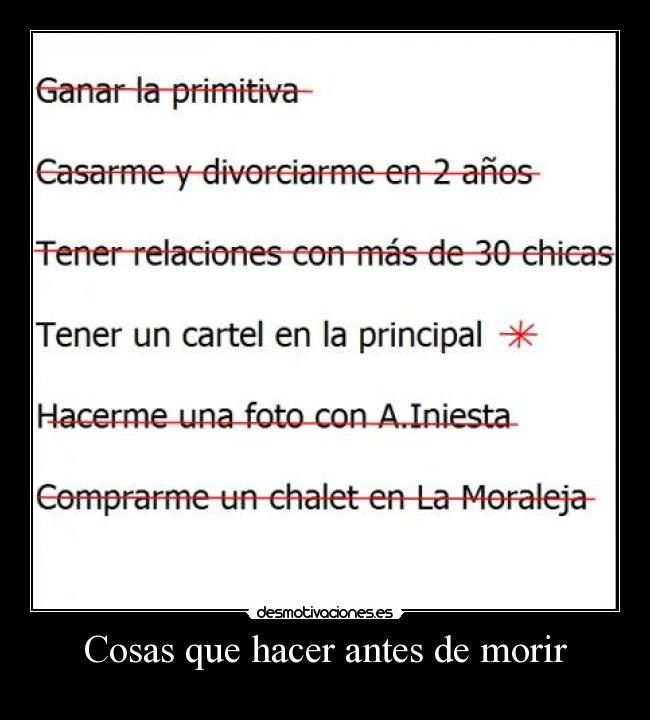 Cosas que hacer antes de morir - 