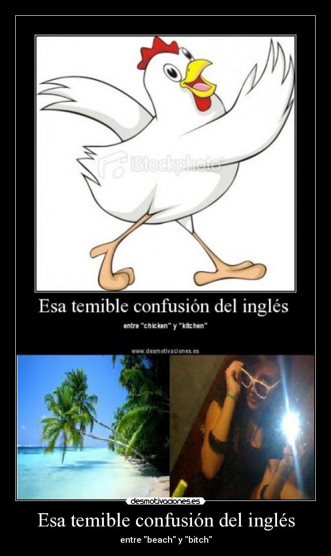 Esa temible confusión del inglés - entre beach y bitch