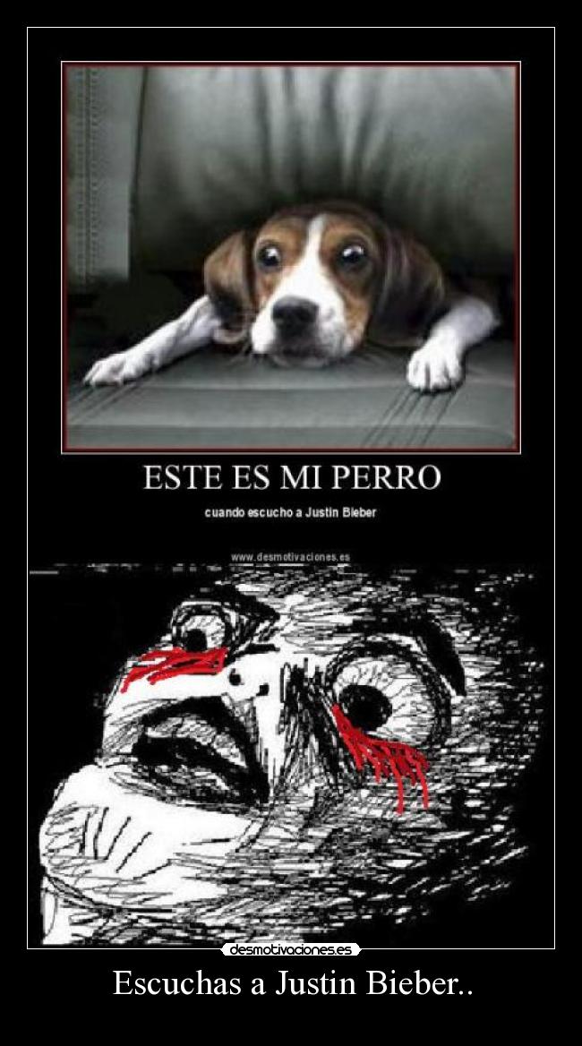 Escuchas a Justin Bieber.. -