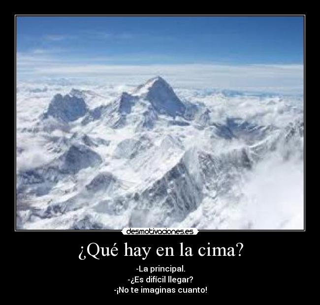 ¿Qué hay en la cima? -