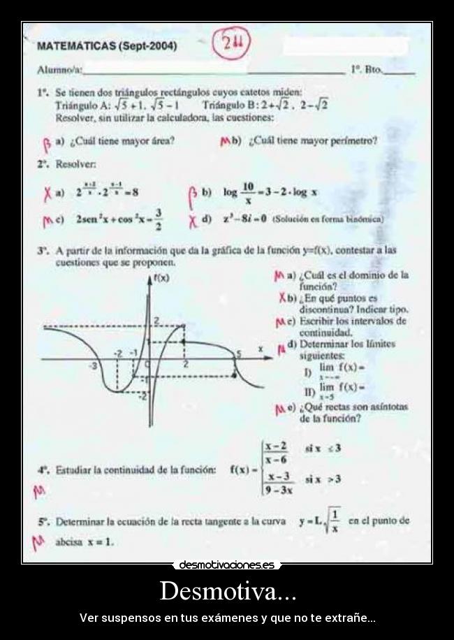 carteles desmotiva ver suspensos los examenes extranarte desmotivaciones