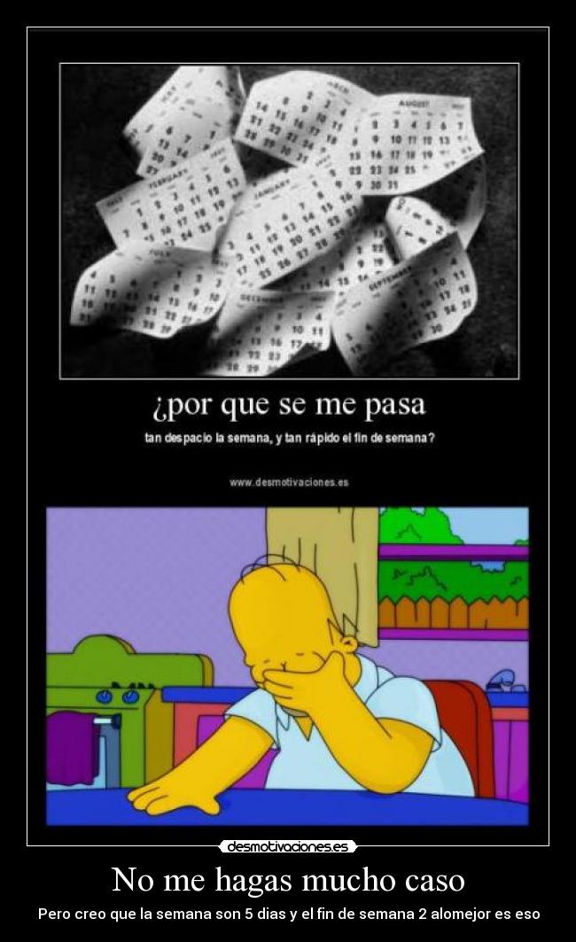 No me hagas mucho caso -