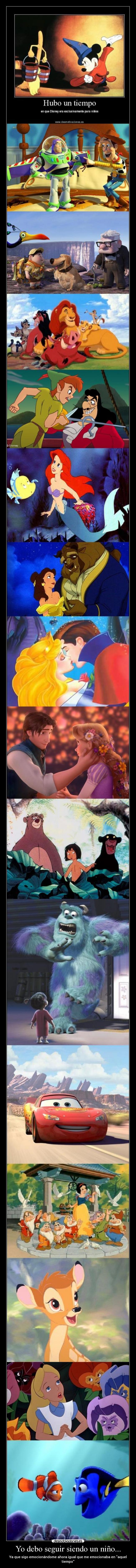 Yo debo seguir siendo un niño... -