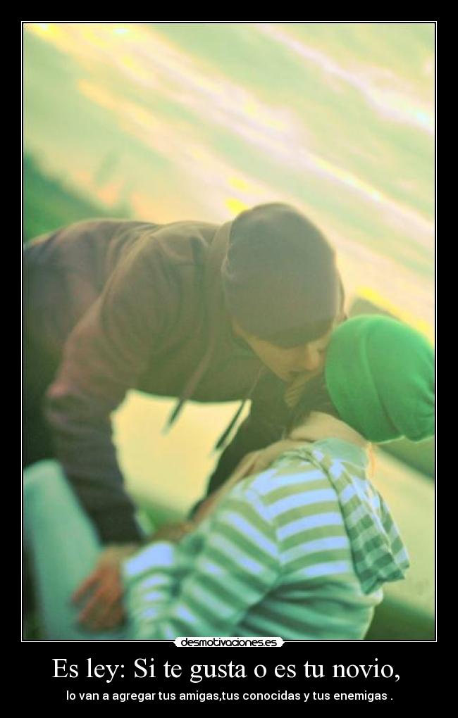 Es ley: Si te gusta o es tu novio, - lo van a agregar tus amigas,tus conocidas y tus enemigas .