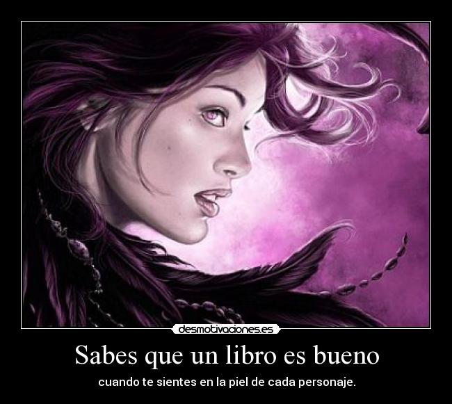 Sabes que un libro es bueno -