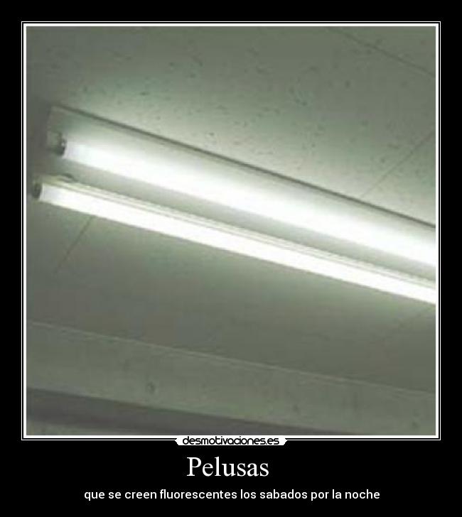 Pelusas - que se creen fluorescentes los sabados por la noche