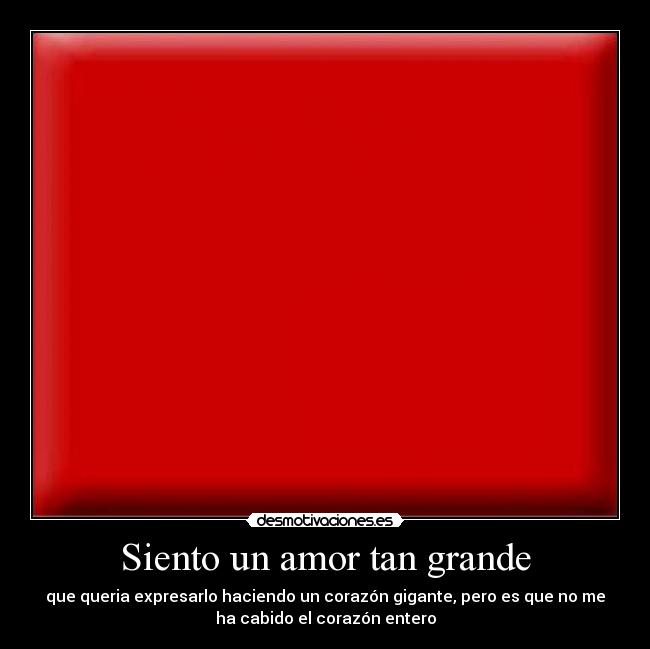 Siento un amor tan grande - 
