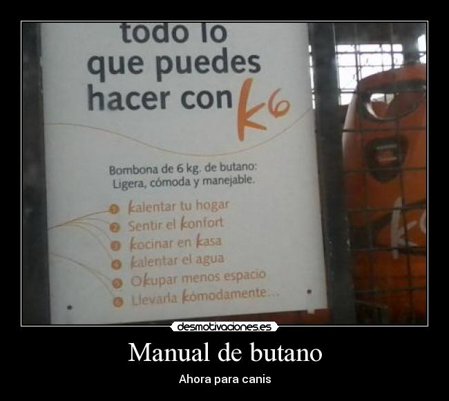 Manual de butano - Ahora para canis
