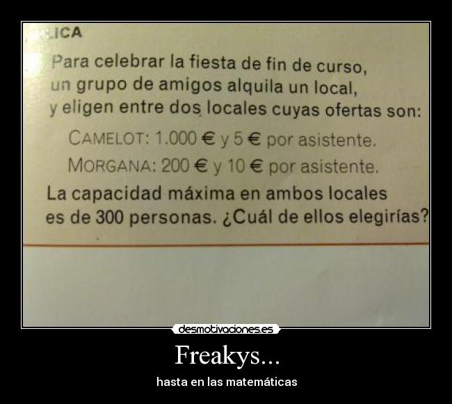 Freakys... - hasta en las matemáticas