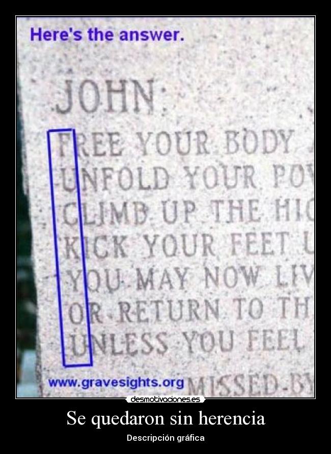 Se quedaron sin herencia - 