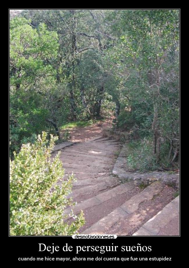 Deje de perseguir sueños -