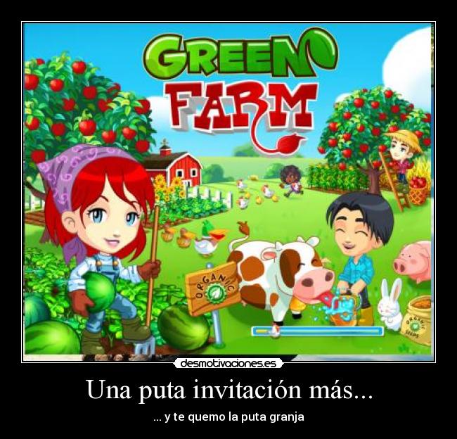 carteles green farm puta granja juegos tuenti desmotivaciones