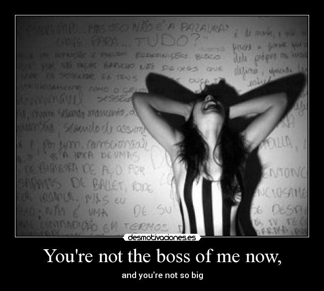 carteles boss now big boss me youre not the boss now dueno eres dueno grande desmotivaciones