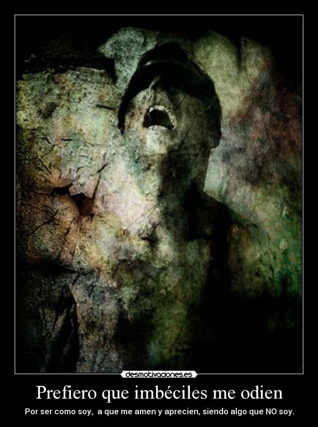 Prefiero que imbéciles me odien -