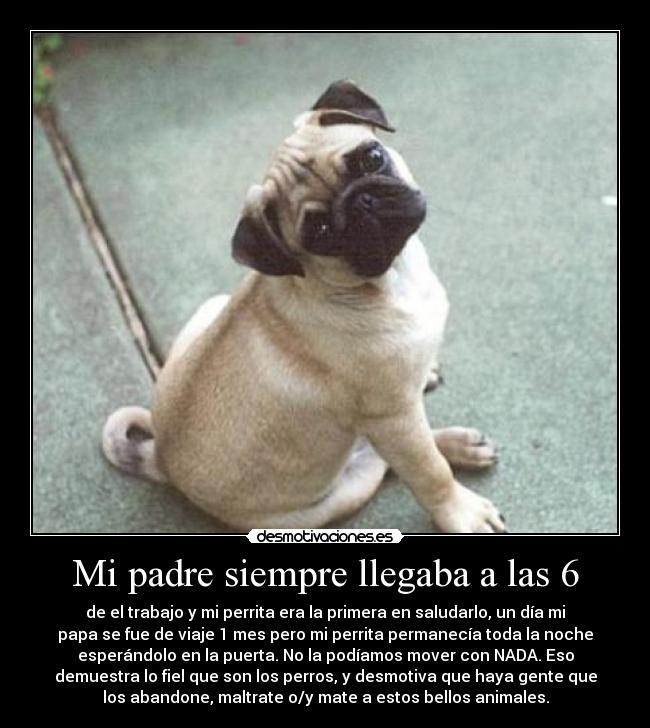 Mi padre siempre llegaba a las 6 -