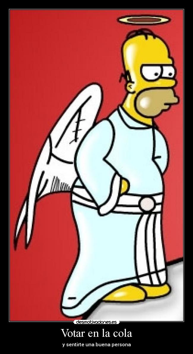 Votar en la cola - y sentirte una buena persona