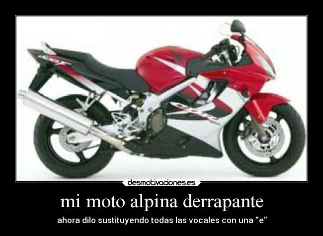 mi moto alpina derrapante -