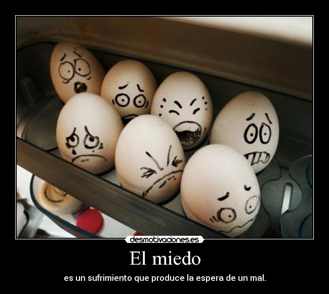 El miedo - es un sufrimiento que produce la espera de un mal.
