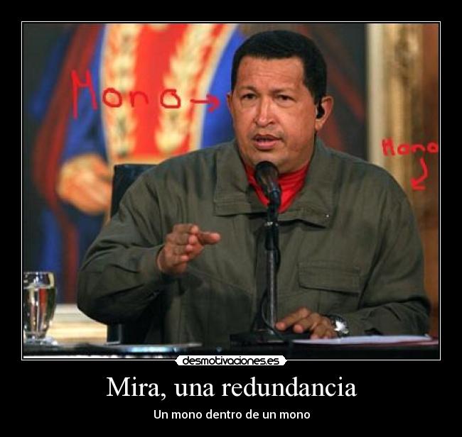 Mira, una redundancia - Un mono dentro de un mono