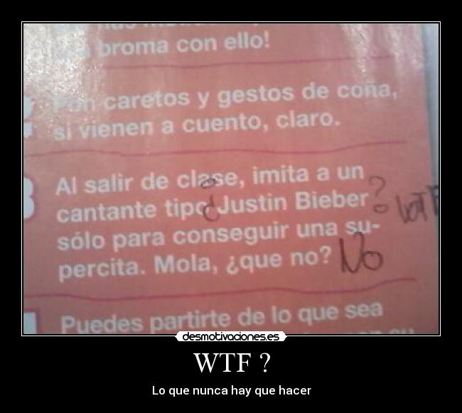 WTF ? - Lo que nunca hay que hacer