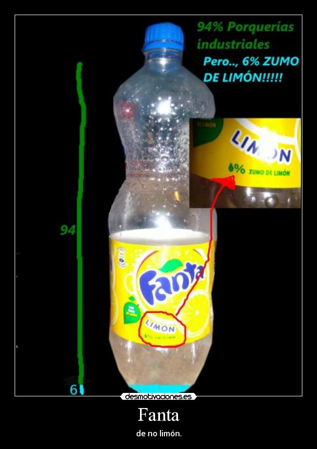 Fanta - de no limón.