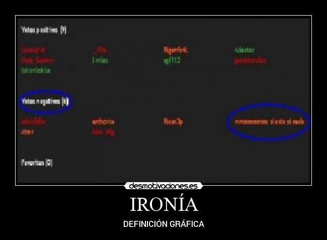 IRONÍA - DEFINICIÓN GRÁFICA