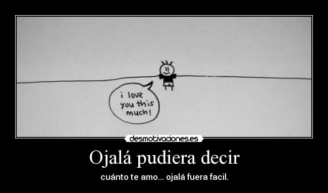 Ojalá pudiera decir -