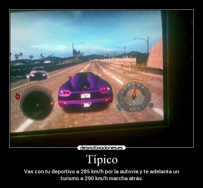 carteles juego coches velocidad desmotivaciones