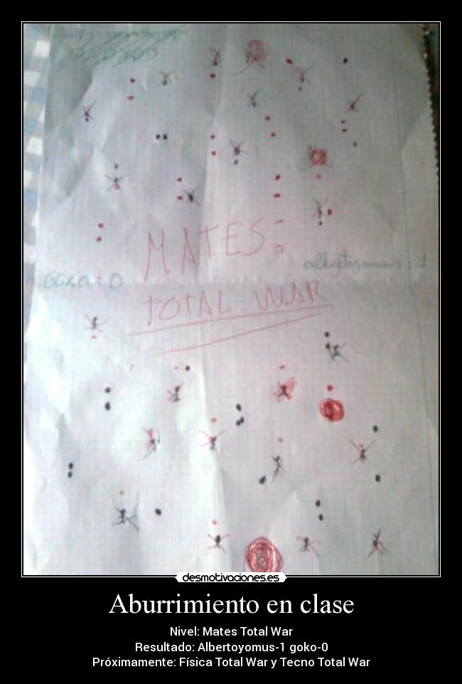 Aburrimiento en clase -