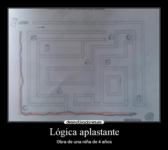 Lógica aplastante - Obra de una niña de 4 años
