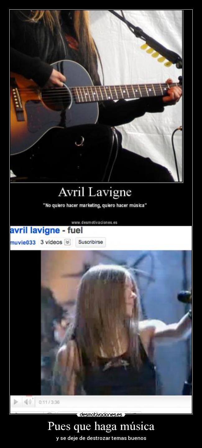 Pues que haga música - y se deje de destrozar temas buenos