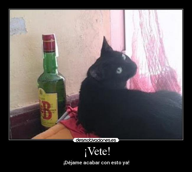 ¡Vete! - ¡Déjame acabar con esto ya!