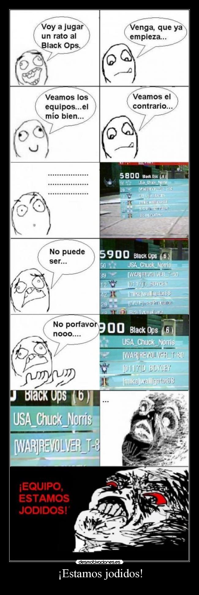 ¡Estamos jodidos! -