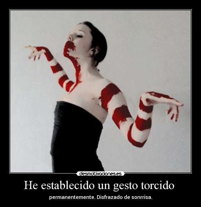 He establecido un gesto torcido -