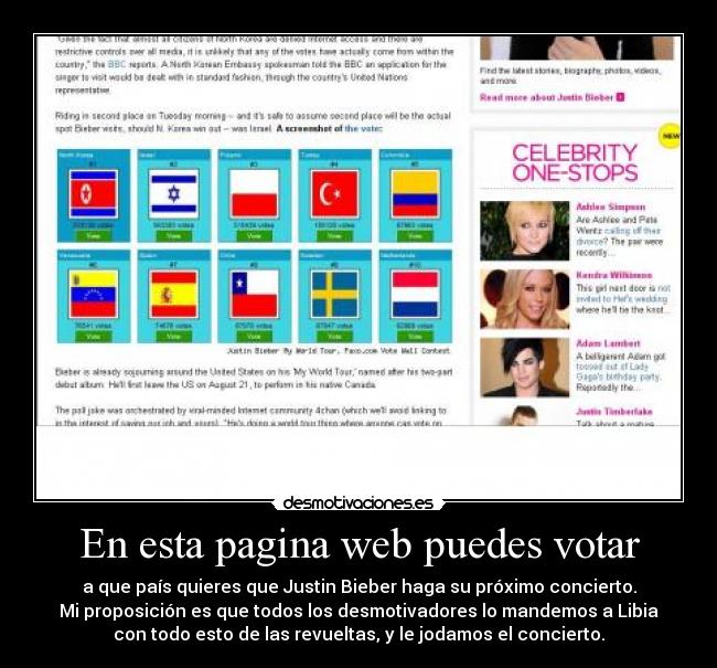 En esta pagina web puedes votar - 