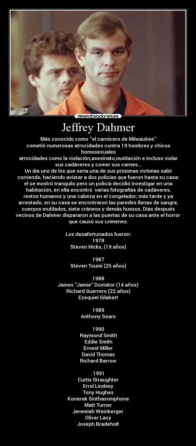 carteles jeffrey dahmer desmotivaciones