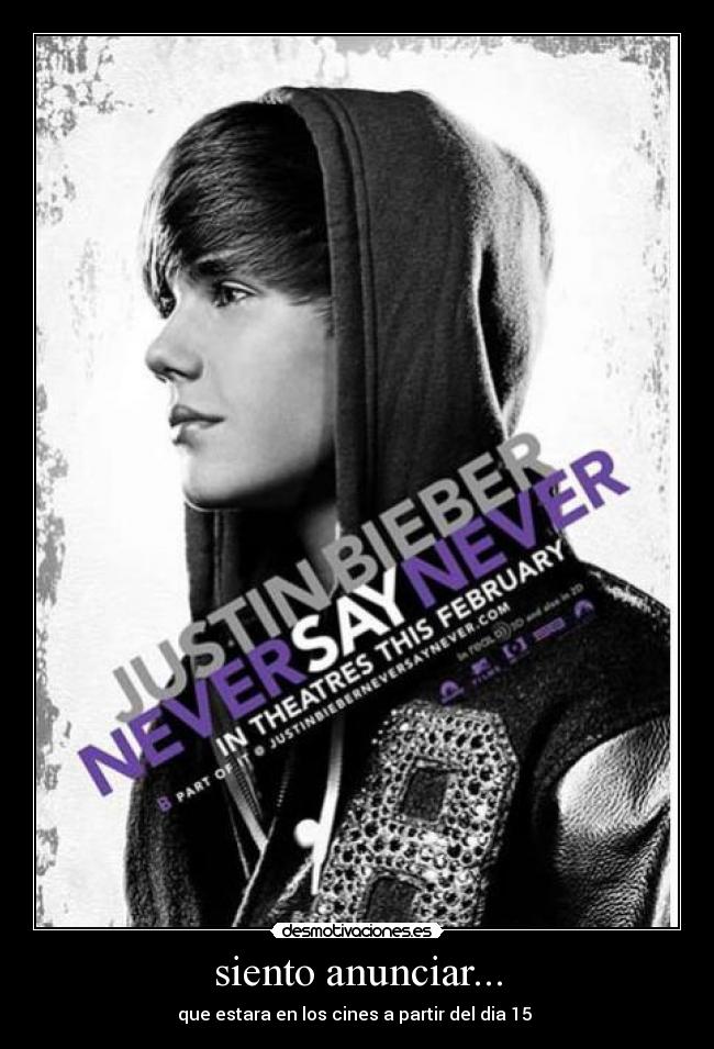 siento anunciar... - que estara en los cines a partir del dia 15 