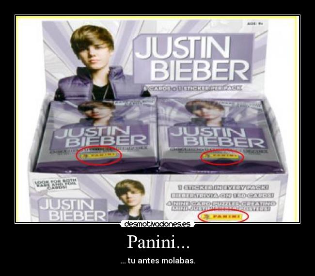 carteles justin bieber panini desmotivaciones