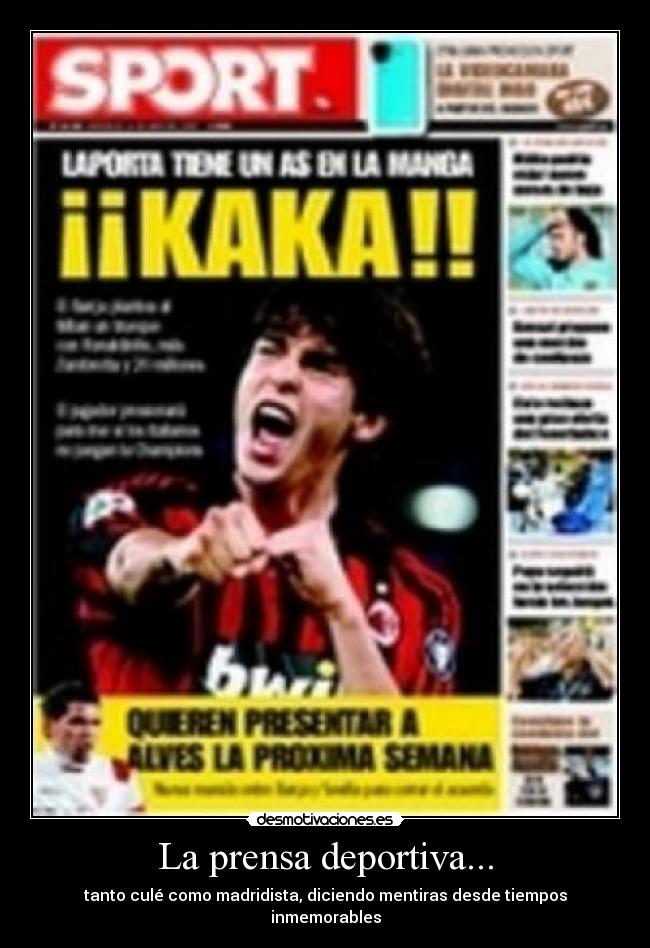 La prensa deportiva... - tanto culé como madridista, diciendo mentiras desde tiempos inmemorables