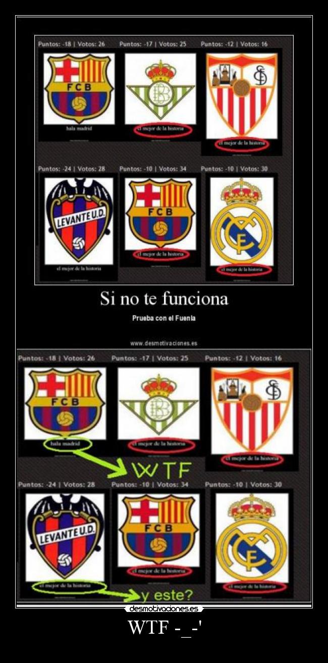 carteles wtf equipos barca madrid desmotivaciones