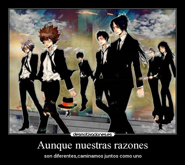 Aunque nuestras razones - son diferentes,caminamos juntos como uno