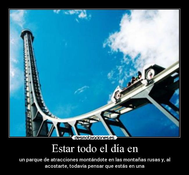 carteles montana rusa parque atracciones sensacion desmotivaciones