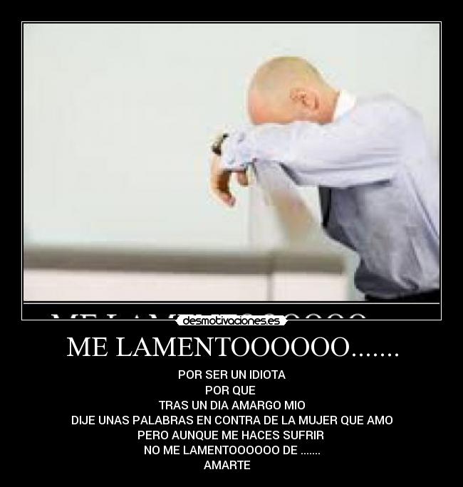 ME LAMENTOOOOOO....... - 